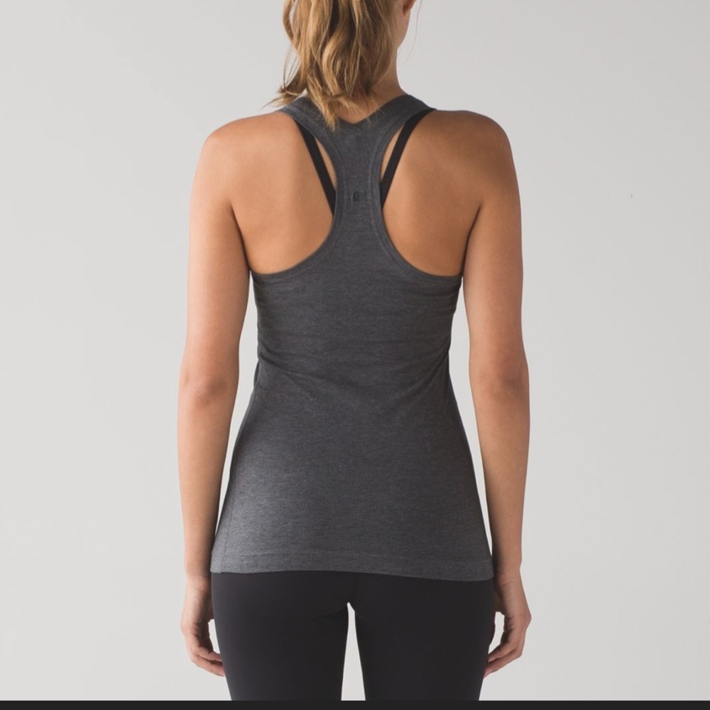 LULULEMON COOL RACERBACK TANK DARK GRAY SIZE 6